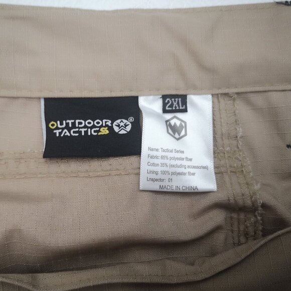 Outdoor Tactics Men's Size 2XL Tan with Black Outdoor Cargo Hiking Work Pants - Picture 3 of 13